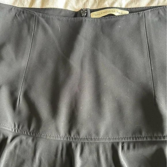 Balenciaga 2012 Pleated, High Waisted, Midi, Elegant Black Women's Skirt - Picture 12 of 15